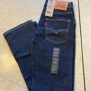 Levi's Boys #514 Straight Leg Regular Fit‎ jeans- Size 12 Adjustable Waist - NWT